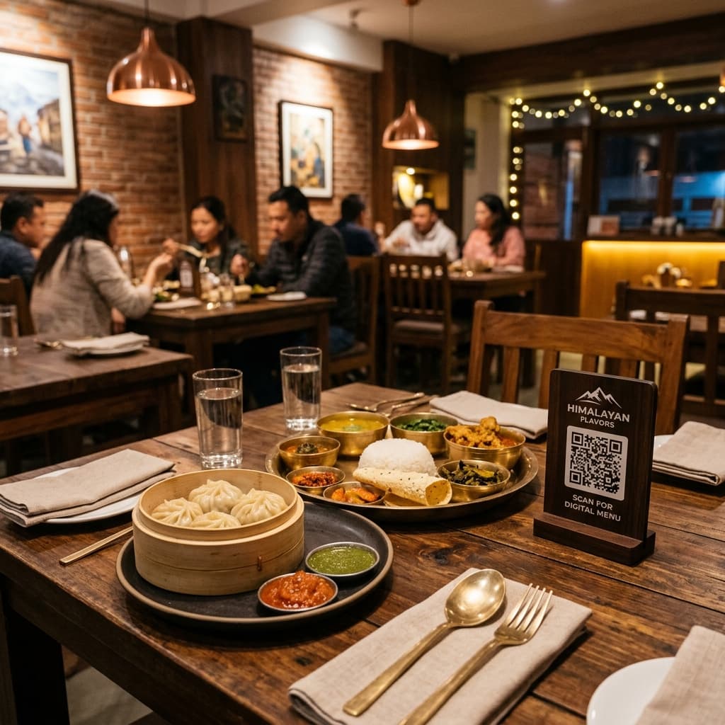 Restaurant QR table menu in Nepal
