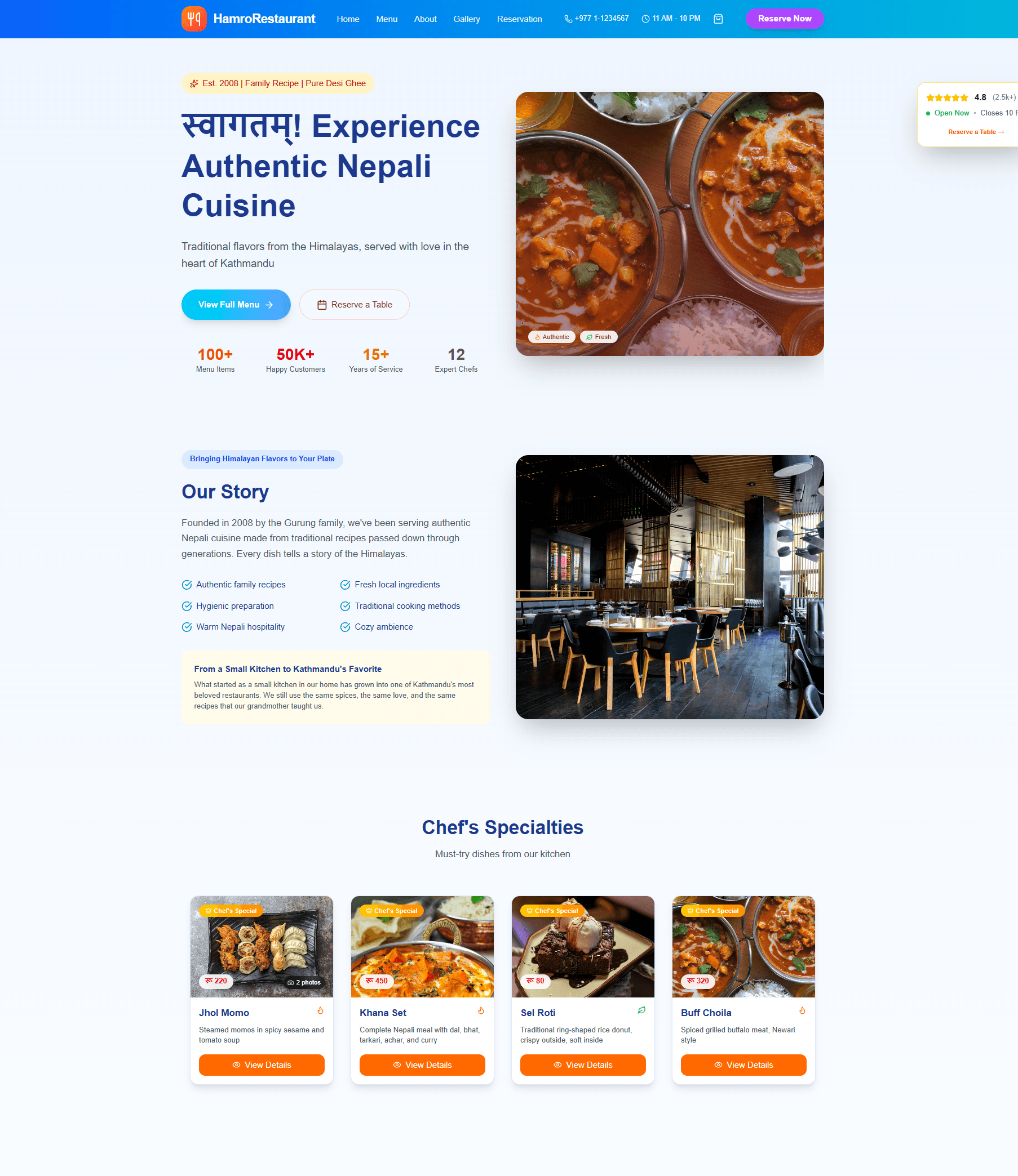 Hamro Restaurant Bright