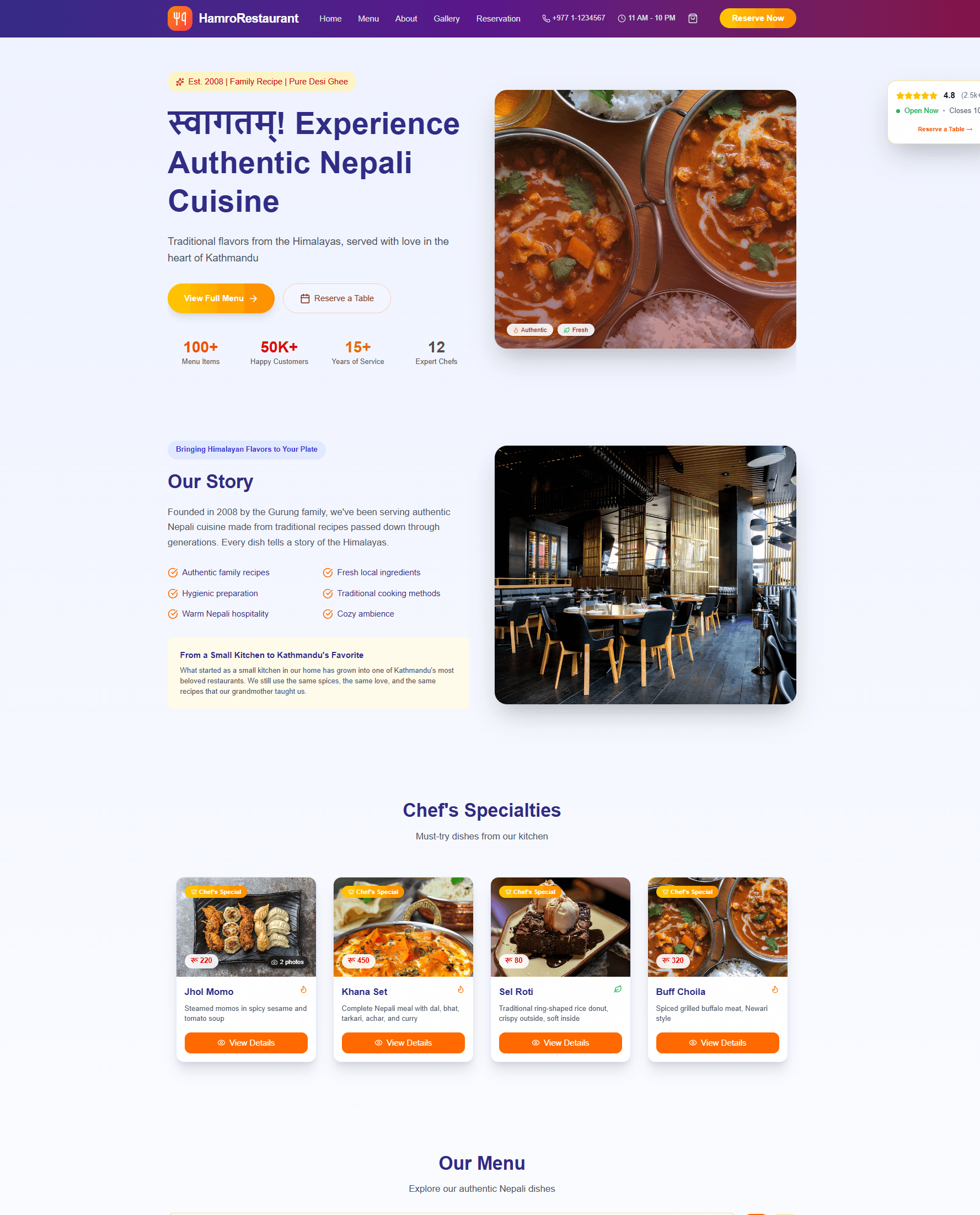 Hamro Restaurant Premium