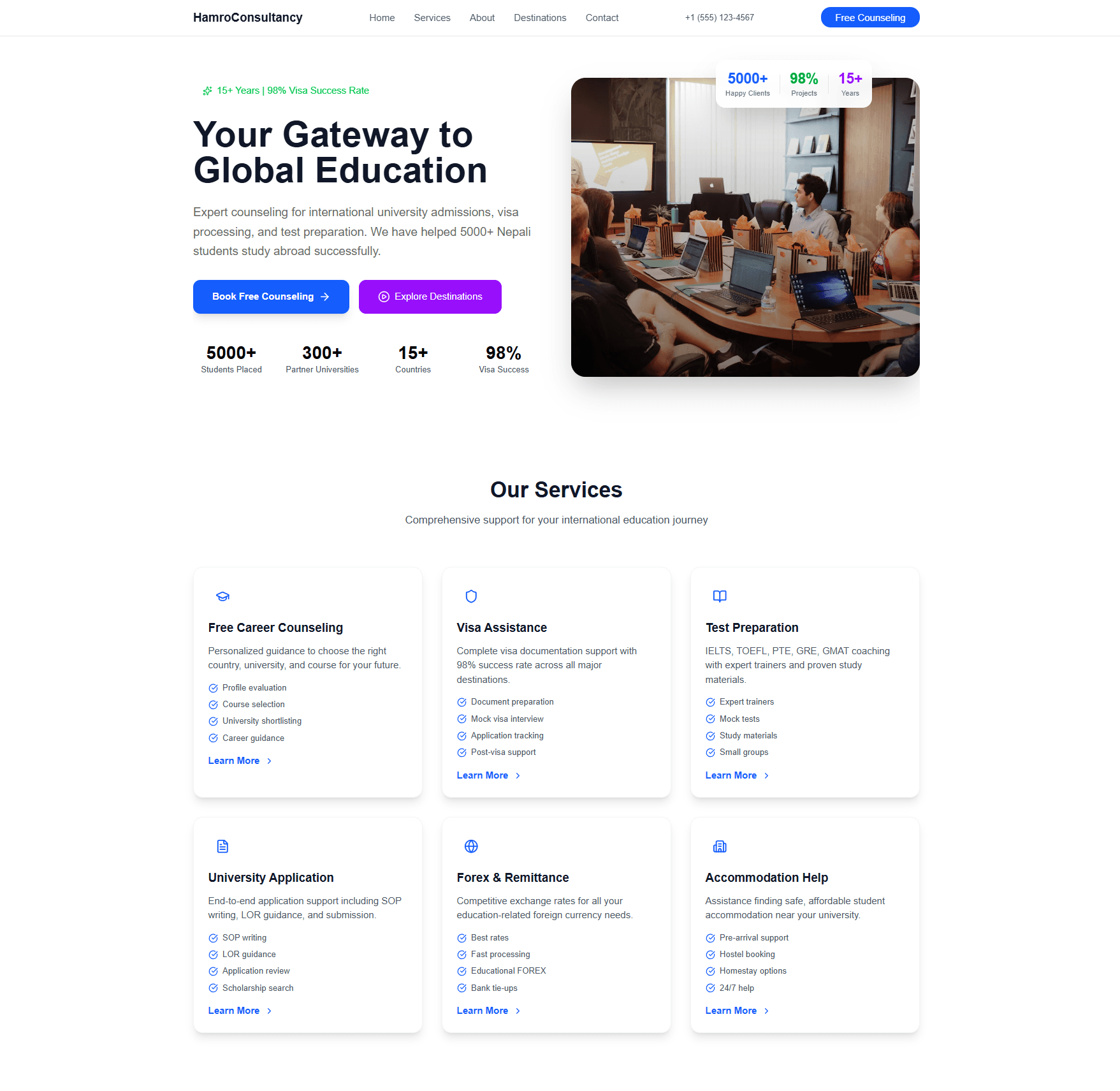 Consultancy Website Template Mockup