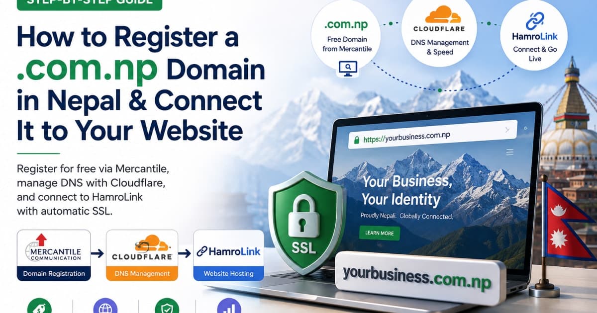 How to Register a Free .com.np Domain in Nepal & Connect It to Your Website